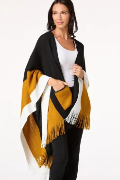 Cato Colorblock Fringe Wrap><noscript><img width=