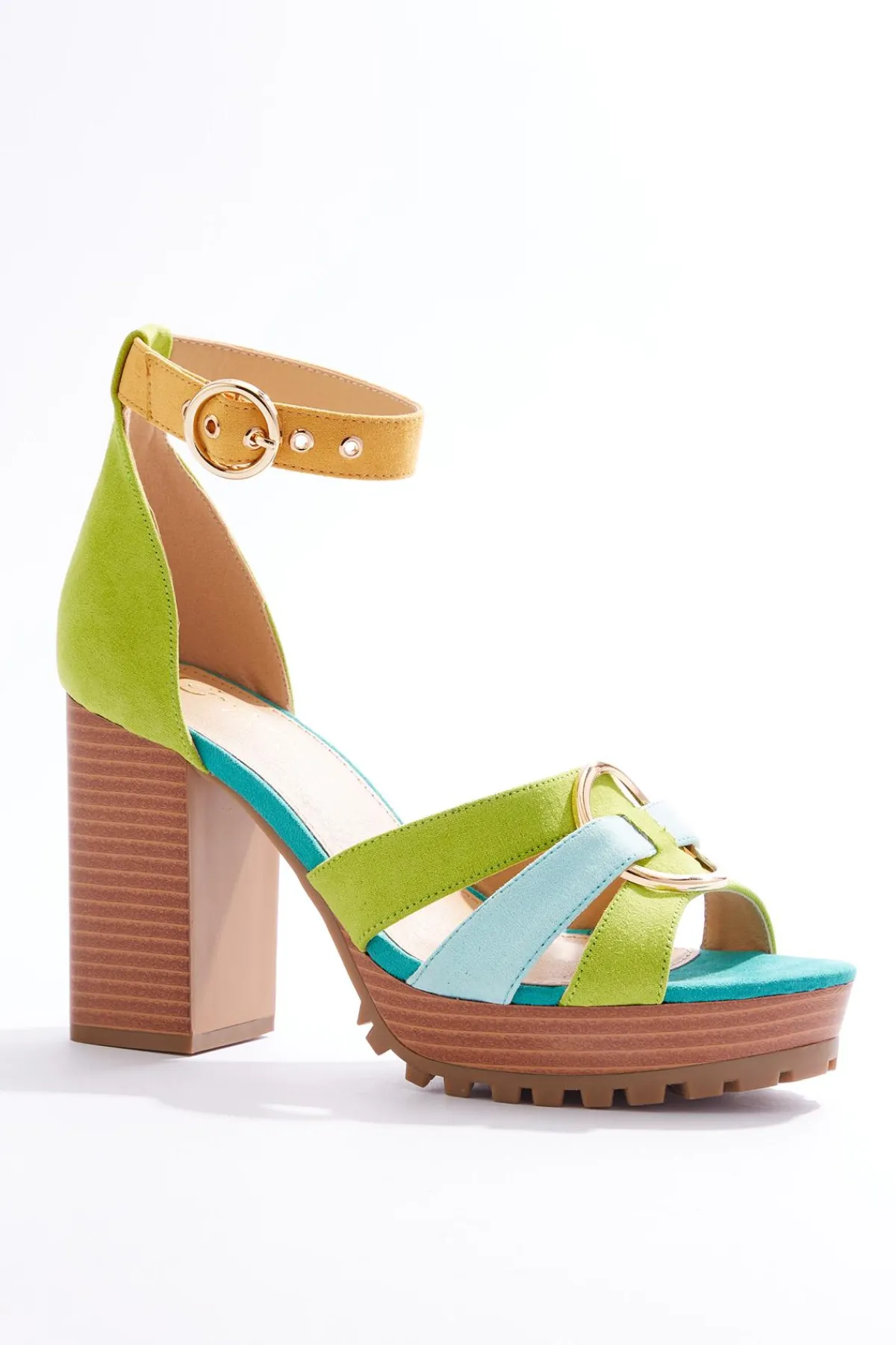Cato Colorblock Platform Sandals> Sandals|Heels