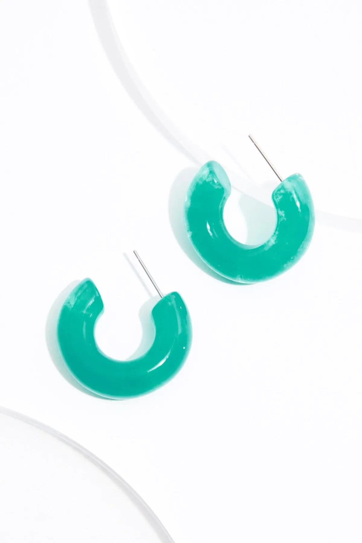 Cato Colored Open Hoop Earrings> Earrings