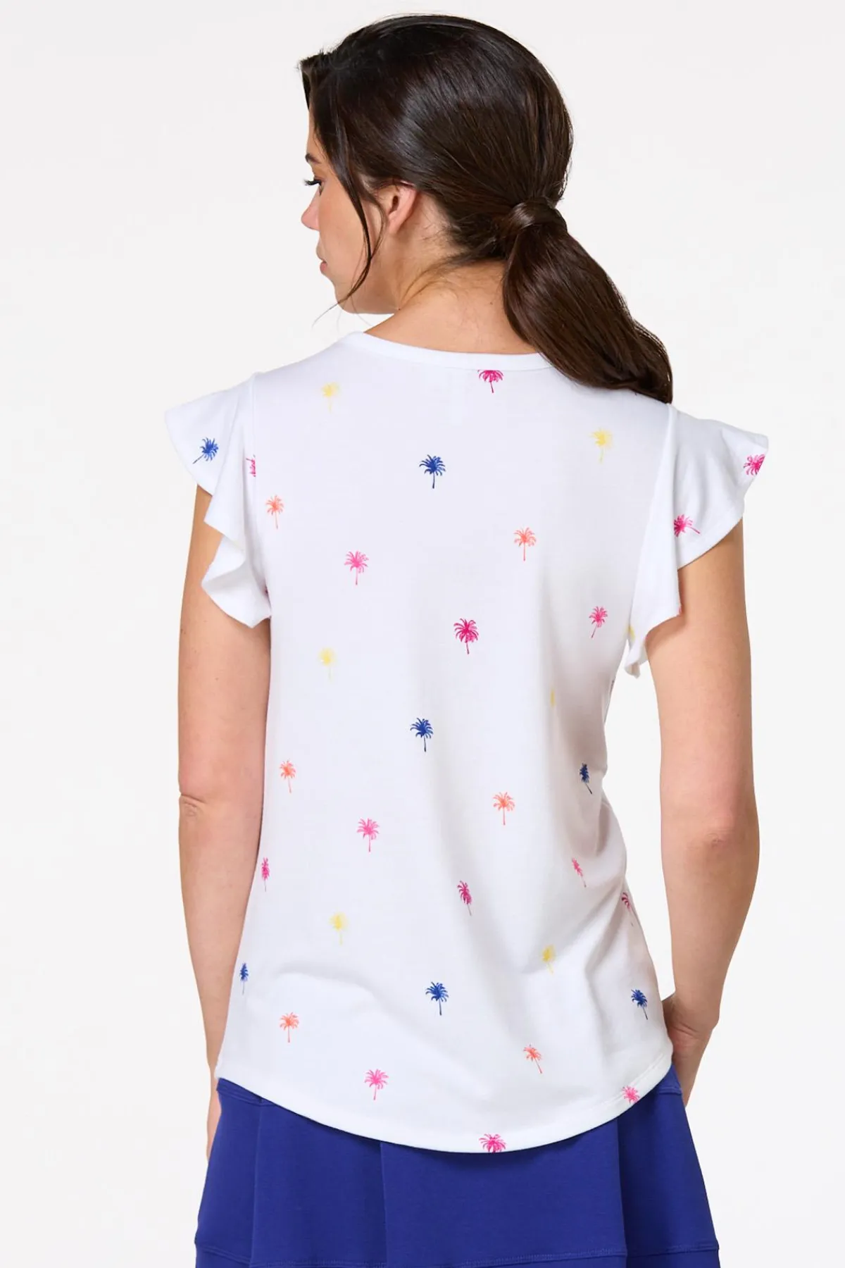 Cato Colorful Palm Tree Top> Athleisure|Tops