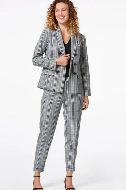 Cato Contrast Check Blazer><noscript><img width=