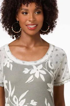 Cato Contrast Olive Floral Top><noscript><img width=