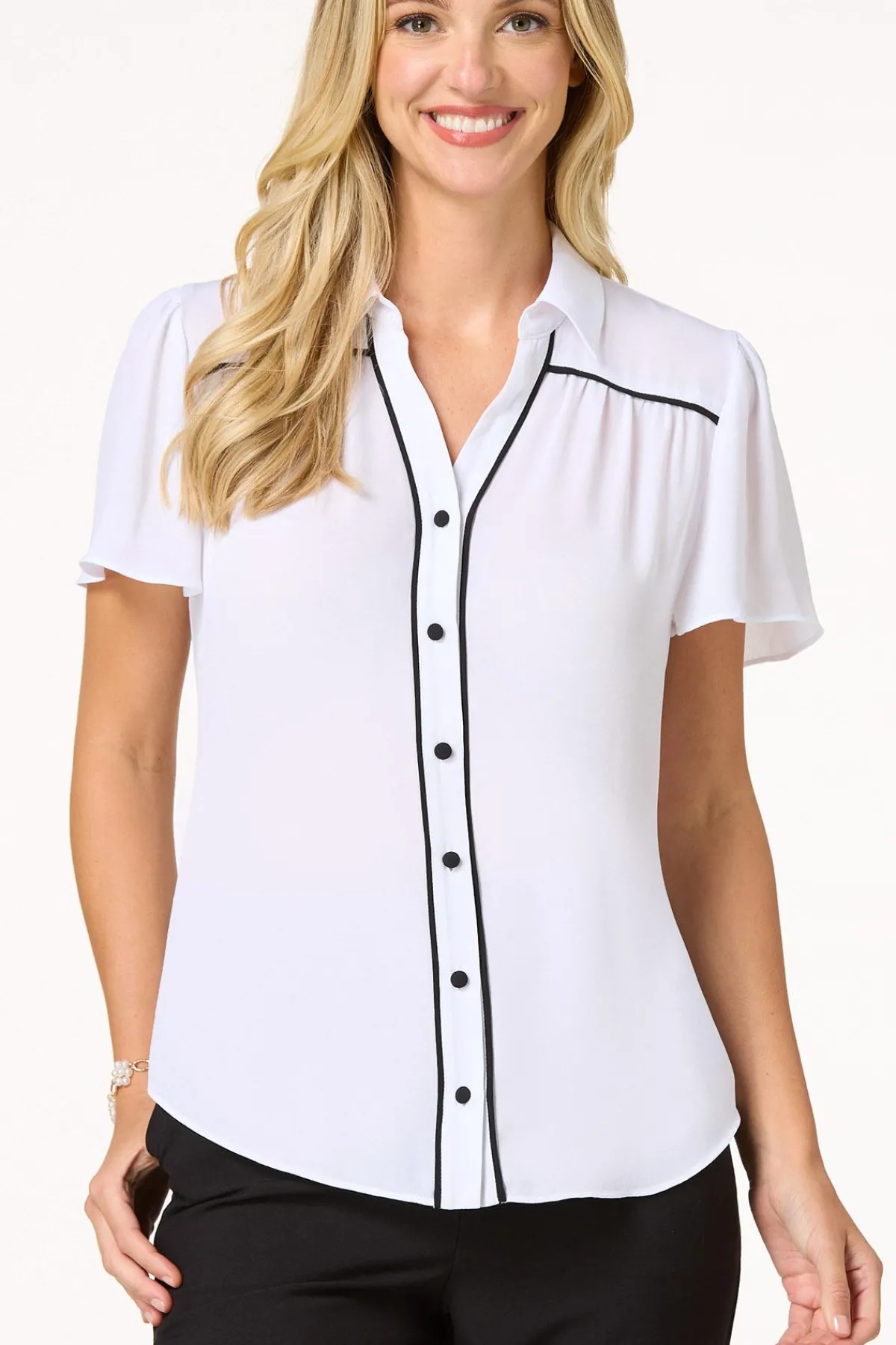 Cato Contrast Stitch Shirt> Tops