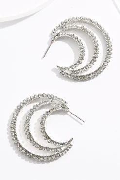 Cato Crescent Moon Hoop Earrings> Social Occasion|Earrings