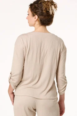 Cato Crinkle Texture Top> Athleisure|Tops