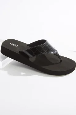 Cato Croc Strap Flip Flops><noscript><img width=