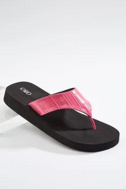 Cato Croc Strap Flip Flops><noscript><img width=