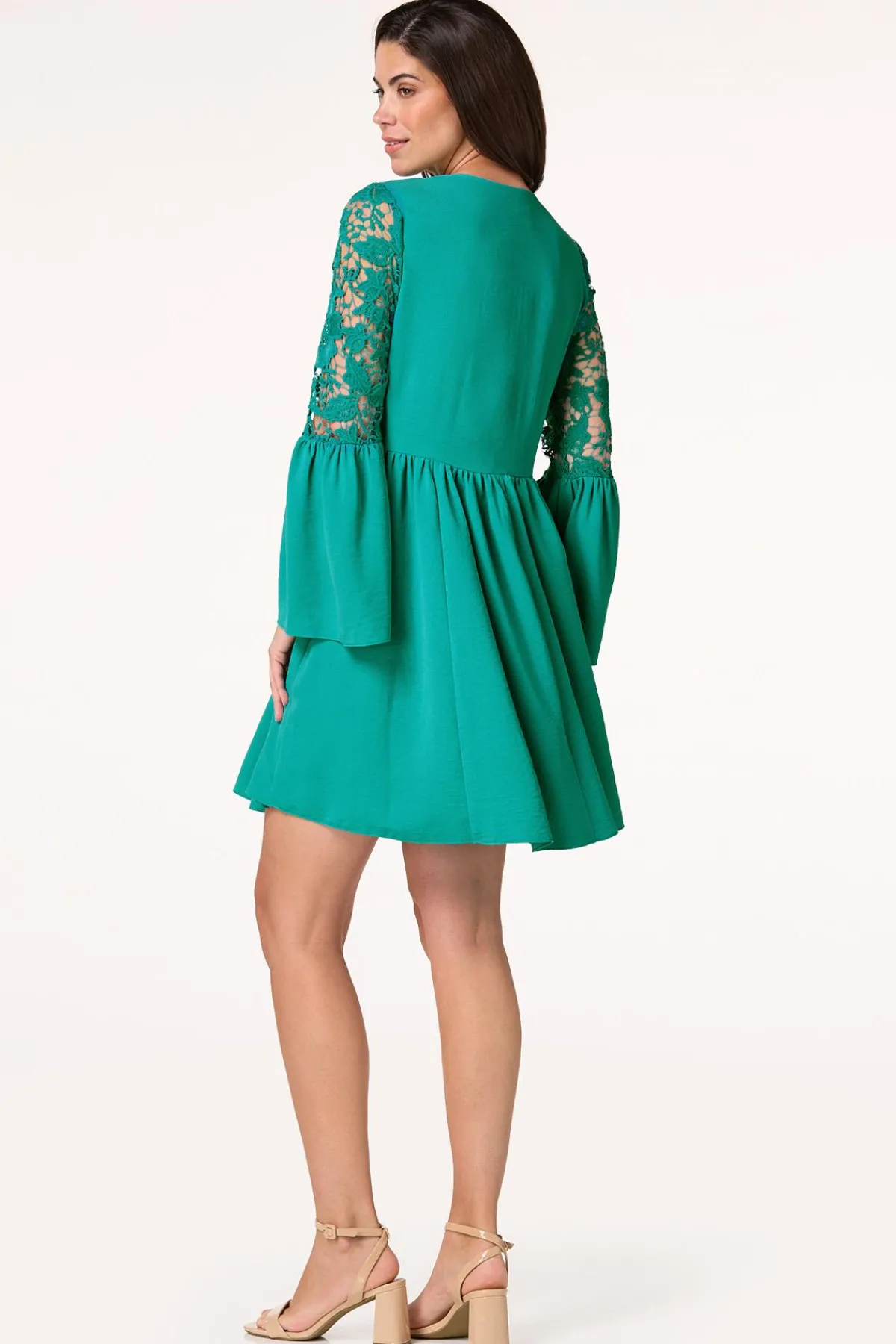 Cato Crochet Bell Sleeve Dress> Dresses