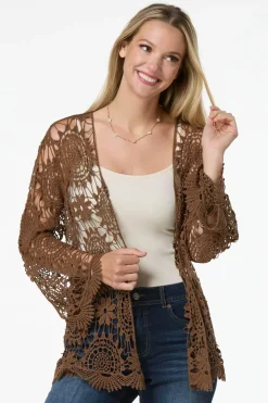 Cato Crochet Medallion Cardigan> Tops