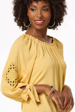 Cato Crochet Tie Sleeve Top><noscript><img width=