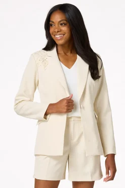 Cato Crochet Trim Blazer> Suiting|Jackets & Vests