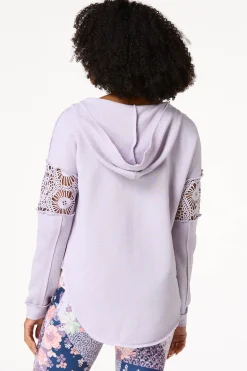 Cato Crochet Trim French Terry Hoodie><noscript><img width=