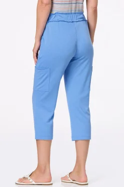 Cato Cropped Blue French Terry Pants> Athleisure|Pants