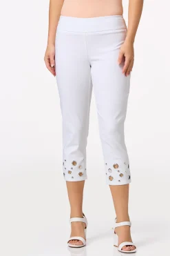 Cato Cropped Cutout Rivet Pants> Pants