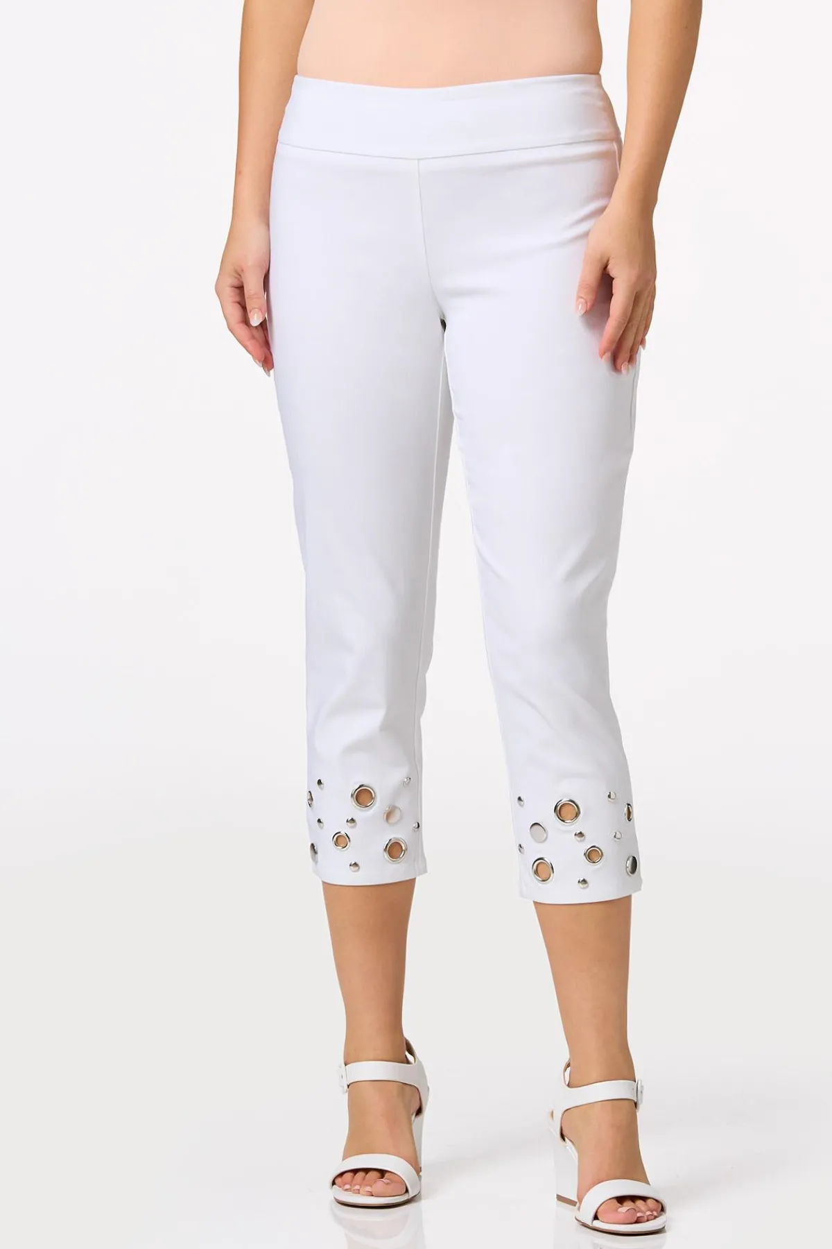 Cato Cropped Cutout Rivet Pants> Pants