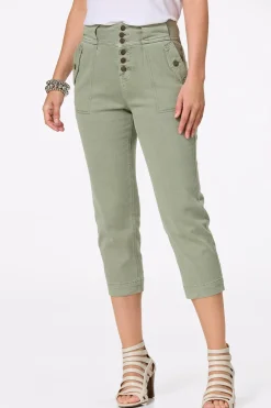 Cato Cropped Green Jeans> Jeans