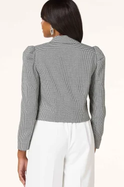 Cato Cropped Houndstooth Blazer><noscript><img width=