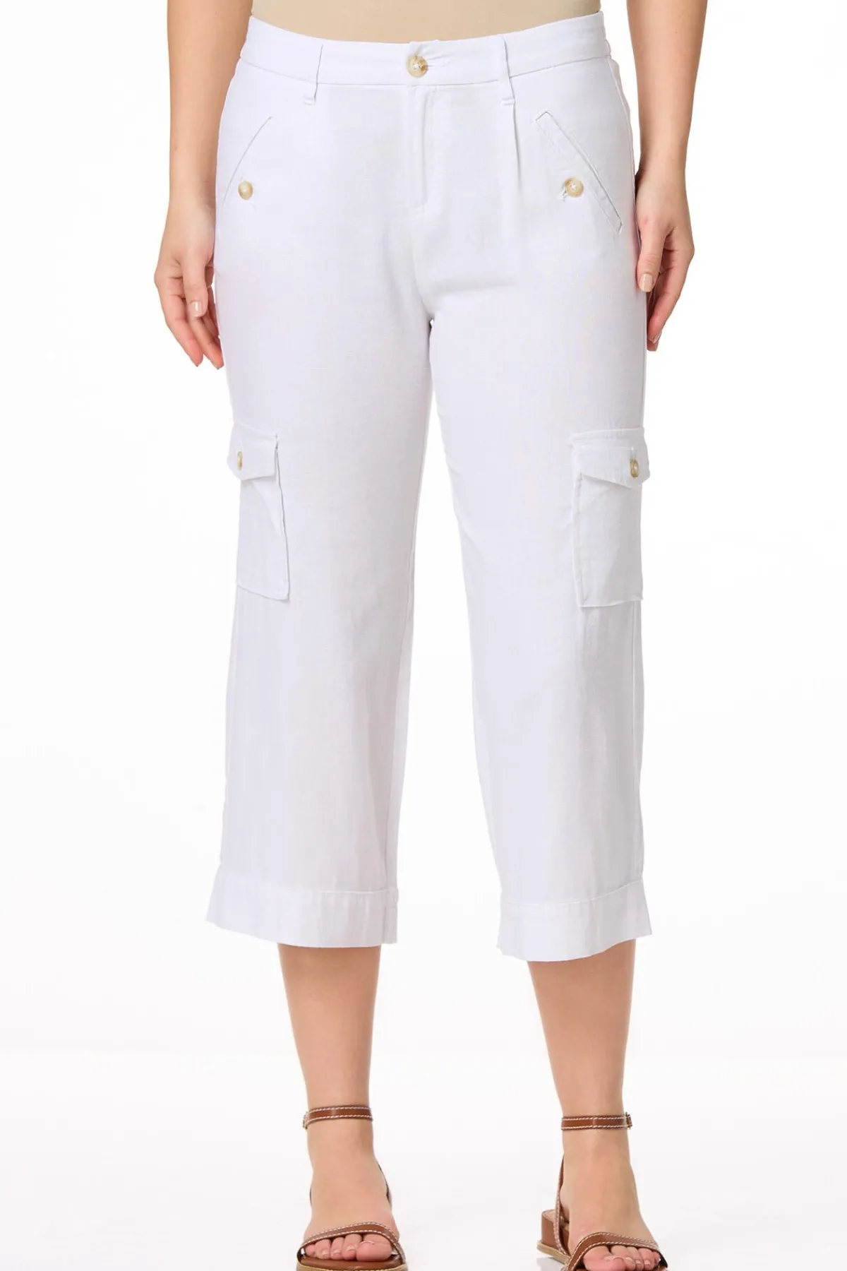 Cato Cropped Linen Cargo Pants> Pants