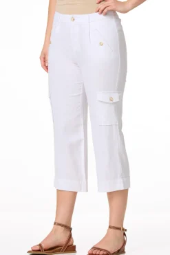 Cato Cropped Linen Cargo Pants><noscript><img width=