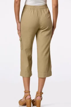 Cato Cropped Linen Cargo Pants><noscript><img width=