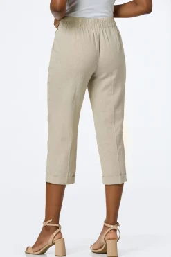 Cato Cropped Natural Linen Pants> Suiting|Pants