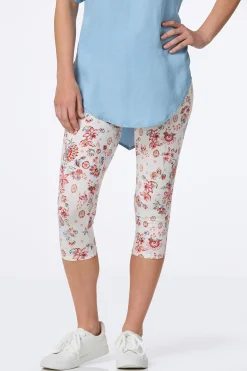 Cato Cropped Red Blossom Leggings> Pants
