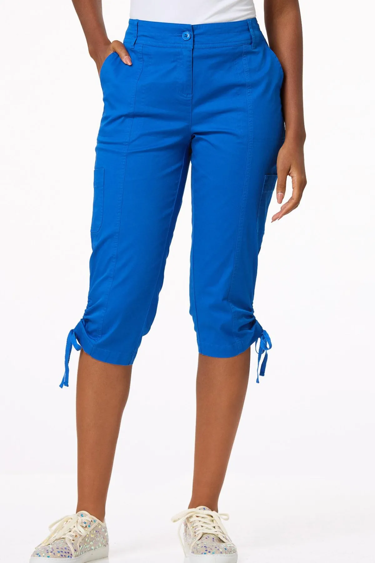 Cato Cropped Ruched Hem Utility Pants> Pants