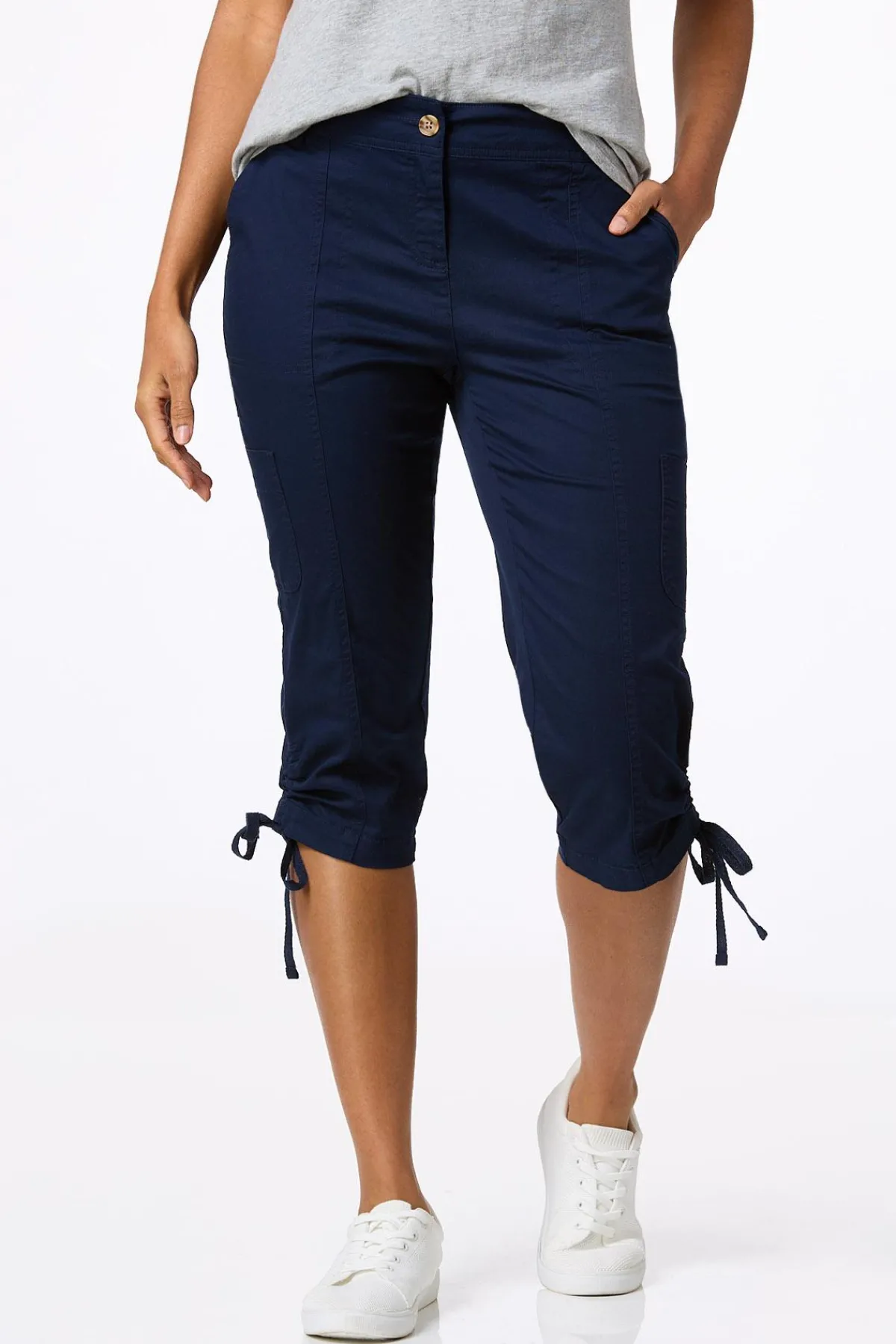 Cato Cropped Ruched Hem Utility Pants> Pants