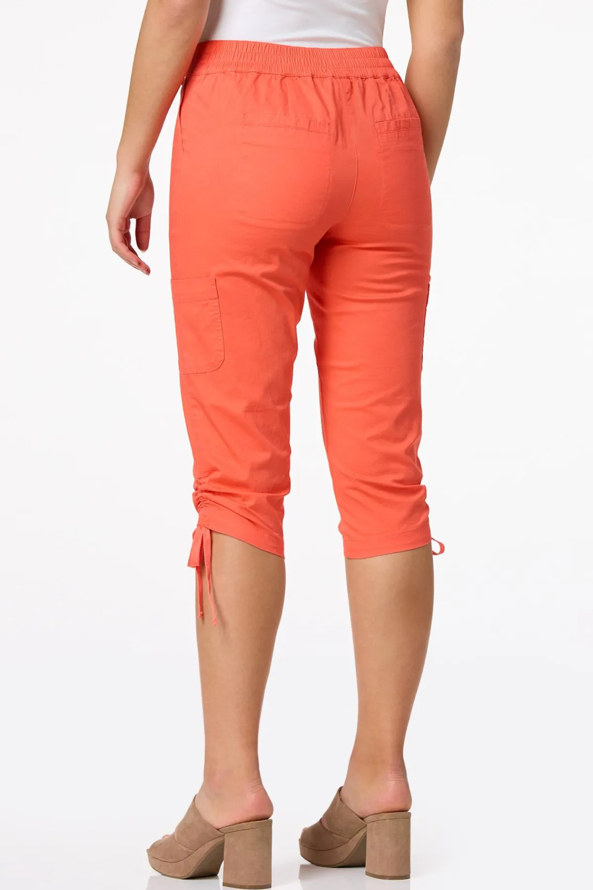 Cato Cropped Ruched Hem Utility Pants> Pants