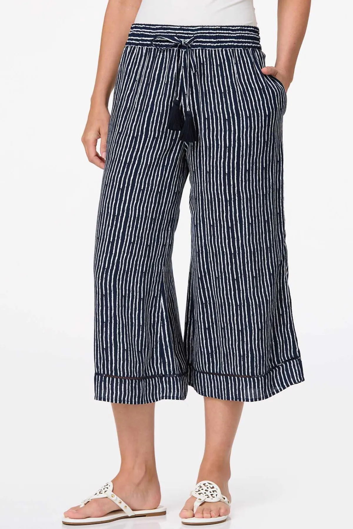 Cato Cropped Tasseled Pants> Pants