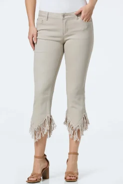 Cato Cropped Twisted Frayed Jeans> Jeans