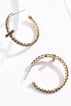 Cato Cross Stone Hoop Earrings> Earrings|Inspirational