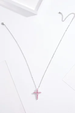 Cato Cubic Zirconia Cross Pendant Necklace> Necklaces|Inspirational