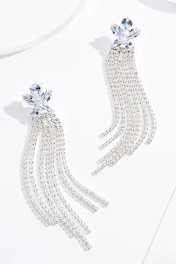 Cato Cubic Zirconia Tassel Earrings> Social Occasion|Earrings