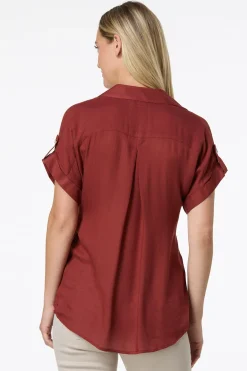 Cato Cuffed Front Pocket Shirt> Tops