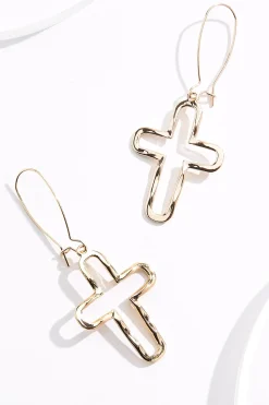 Cato Cutout Cross Dangle Earrings> Inspirational|Earrings