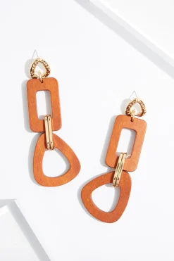 Cato Cutout Wood Shape Earrings> Earrings