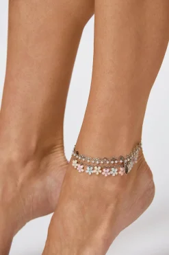 Cato Daisy Charm Anklet Set> Anklets