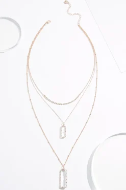 Cato Delicate Glass Pendant Layered Necklace> Necklaces