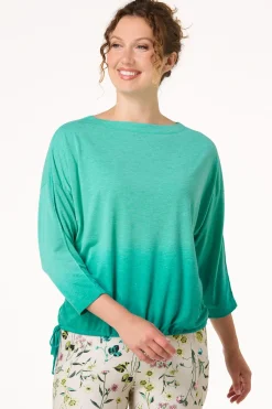Cato Dip Dye Tie Hem Top> Athleisure|Tops