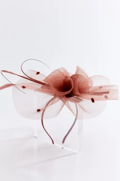 Cato Dot Mesh Feather Fascinator> Hats & Hair