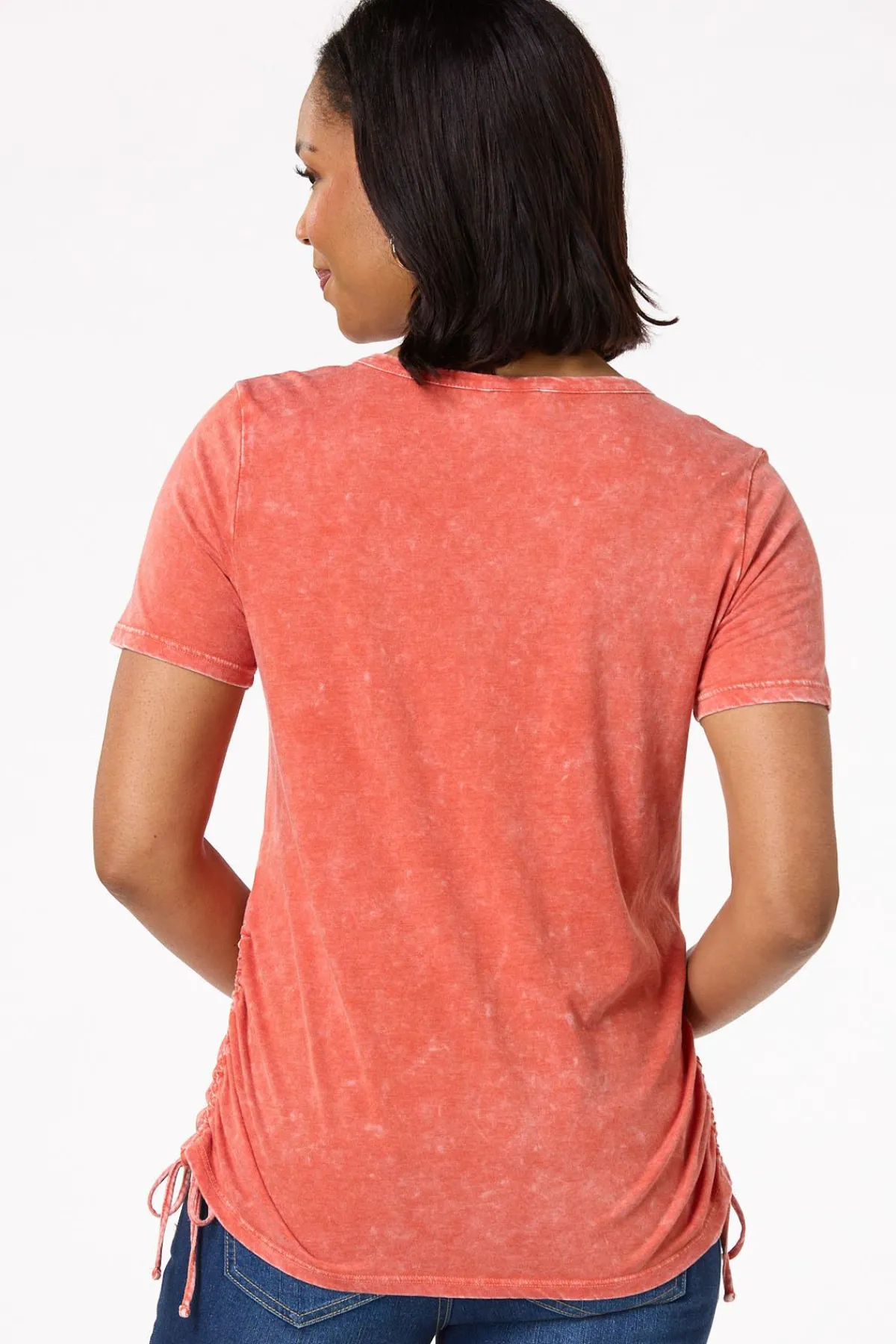 Cato Drawstring Side Tee> Tops