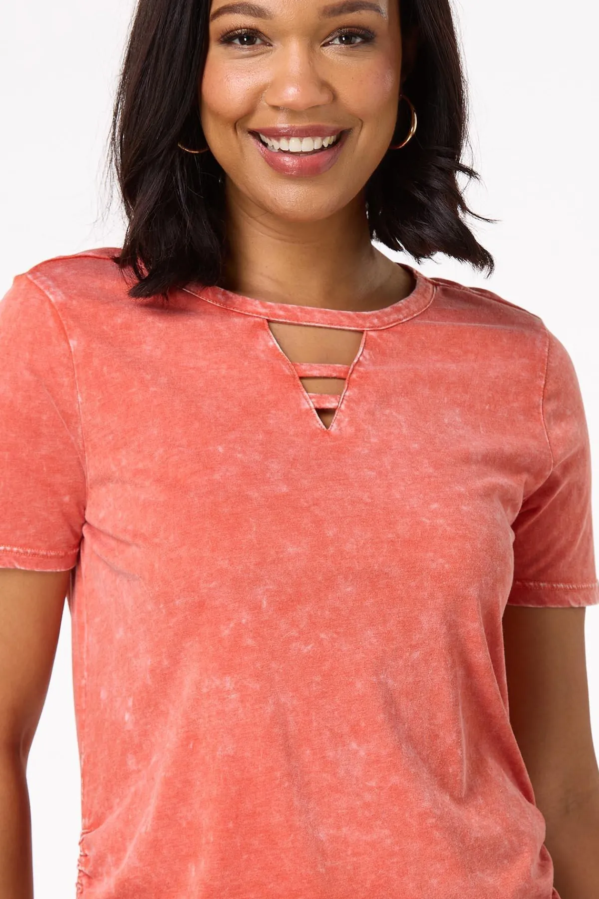 Cato Drawstring Side Tee> Tops