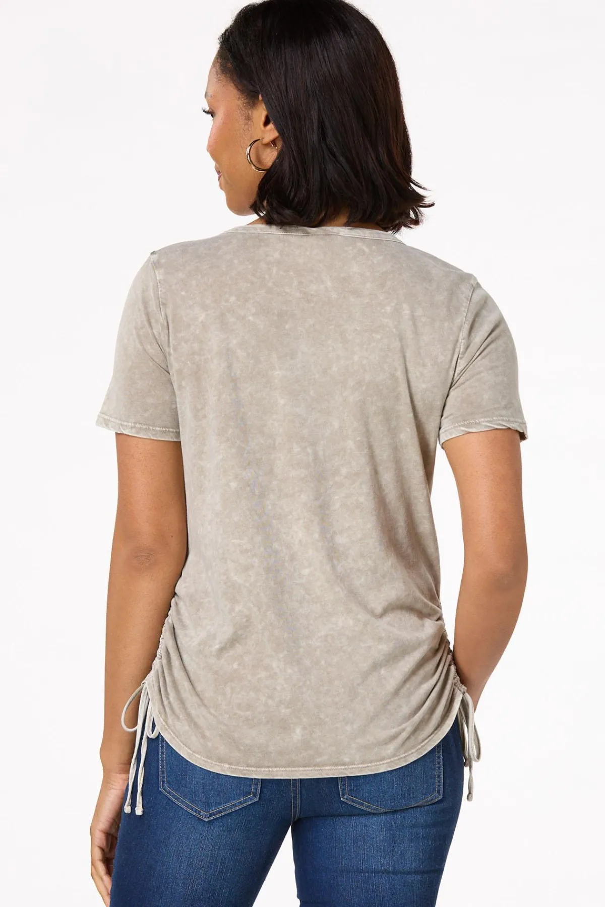 Cato Drawstring Side Tee> Tops