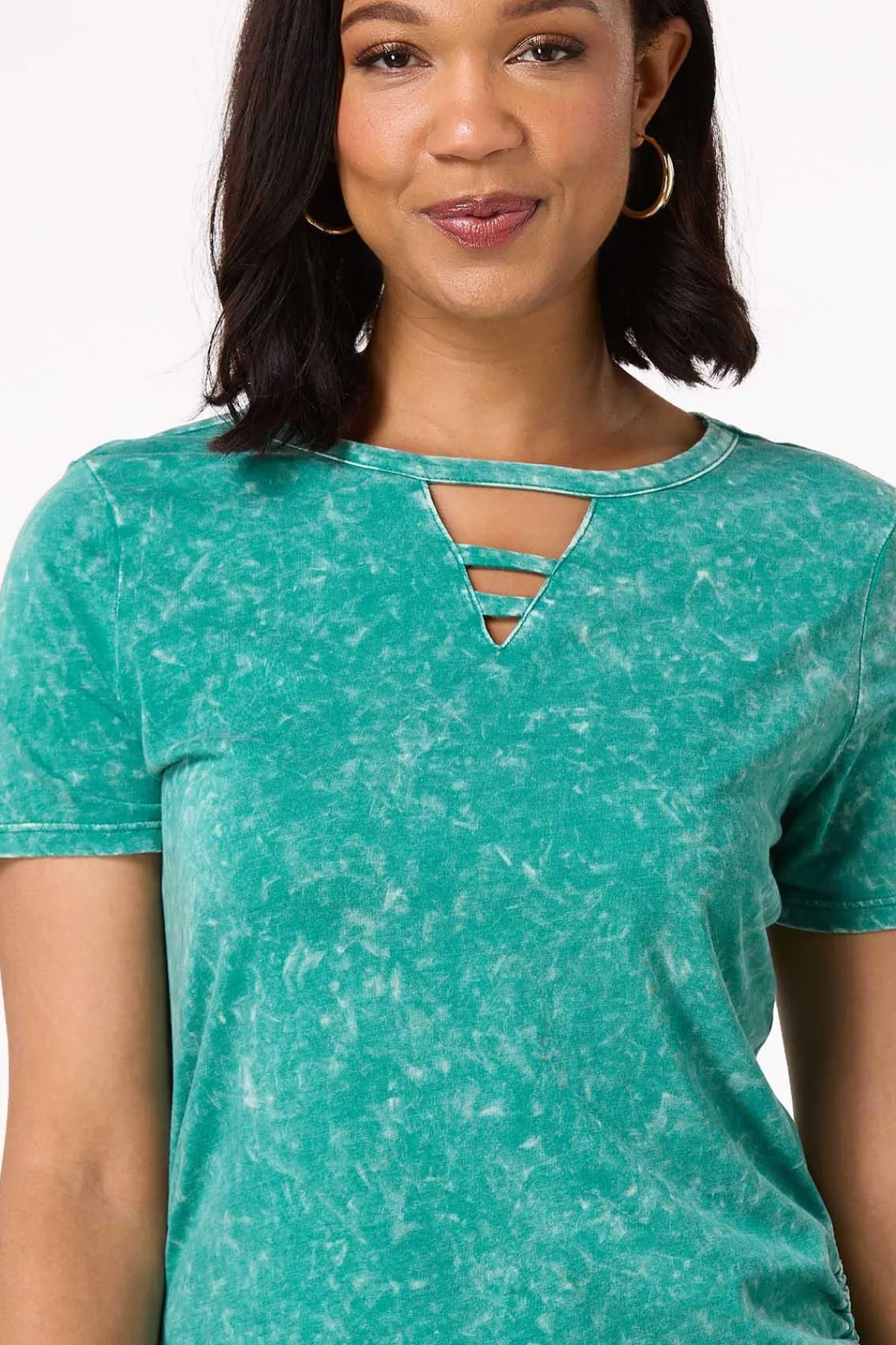 Cato Drawstring Side Tee> Tops