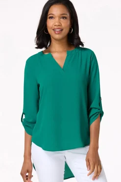 Cato Dressy High- Low Top> Tops