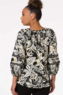 Cato Embellished Safari Floral Top> Tops