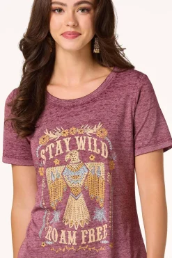 Cato Embellished Stay Wild Tee><noscript><img width=