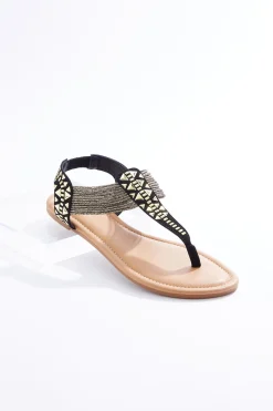 Cato Embellished Stretch Thong Sandals> Sandals|Flats