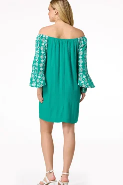 Cato Embroidered Eyelet Sleeve Dress> Dresses